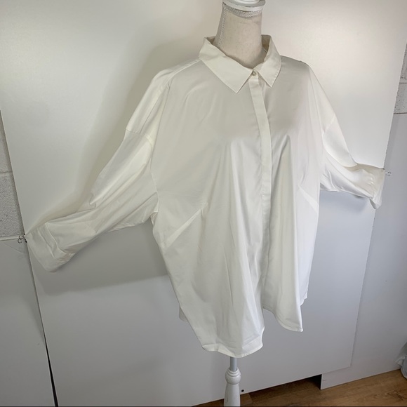 J. Jill White Button Up Shirt Collection Stretch Top Professional Cotton Preppy - Picture 9 of 12